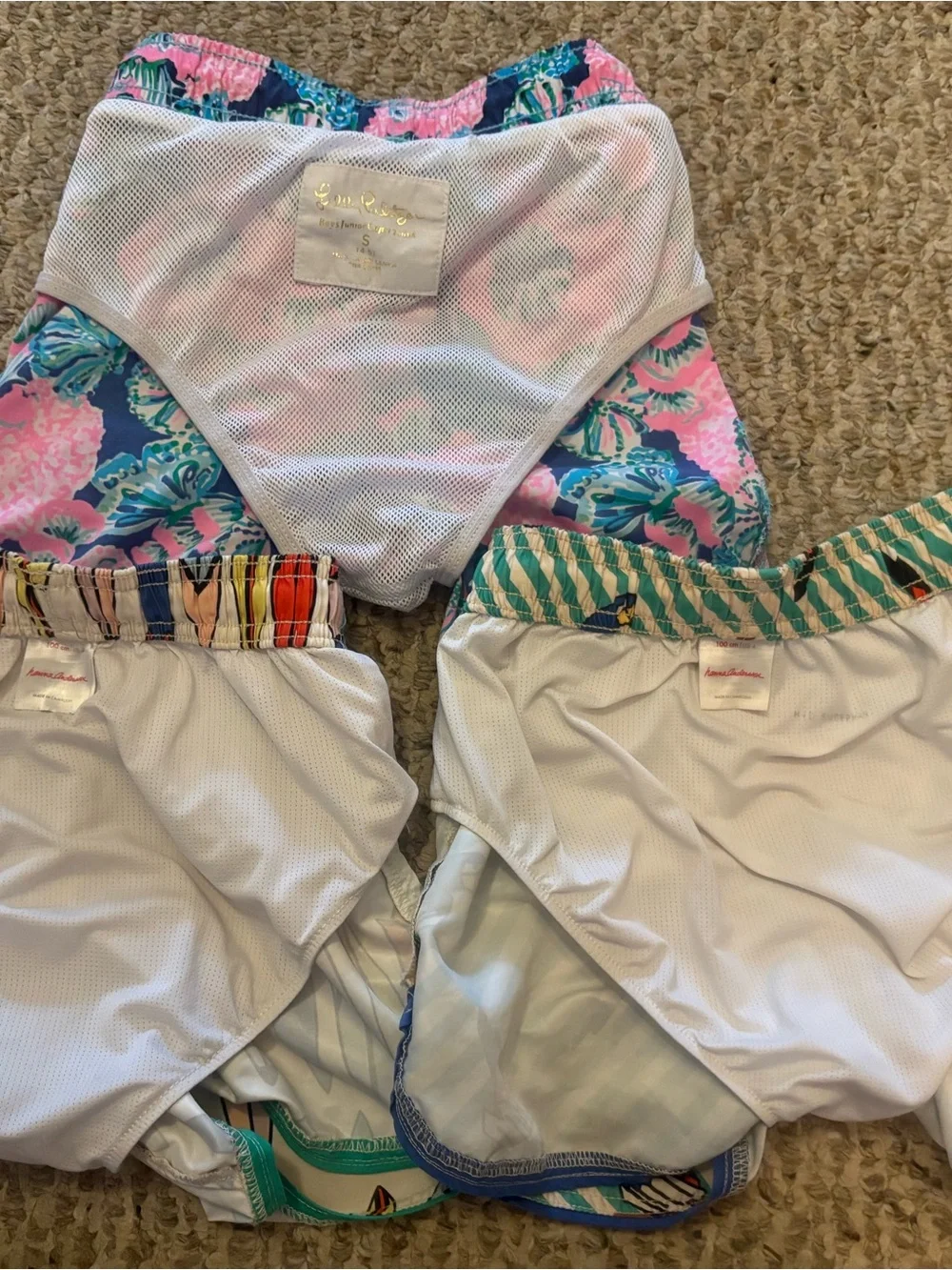 Boys’ Size 4 Swim Trunks Bundle (2 pairs Hanna Andersson; 1 pair Lily Pulitzer)